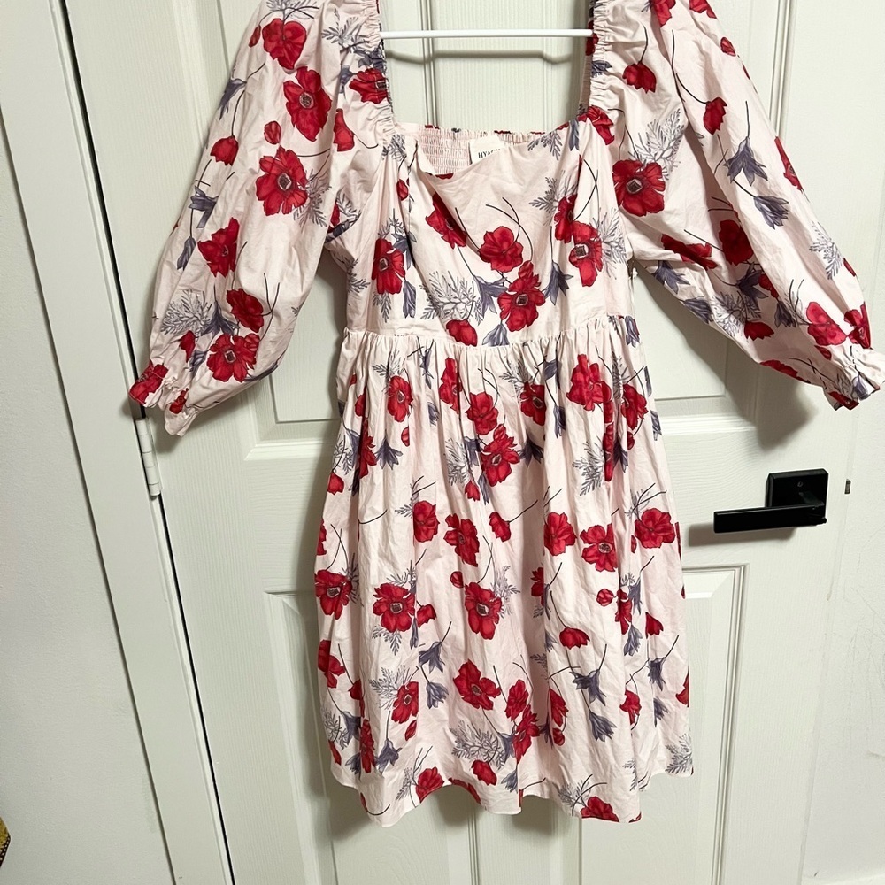 NWT Hyacinth House By Tuckernuck Square Neck Veronica Floral Cotton Dress large - Picture 9 of 10